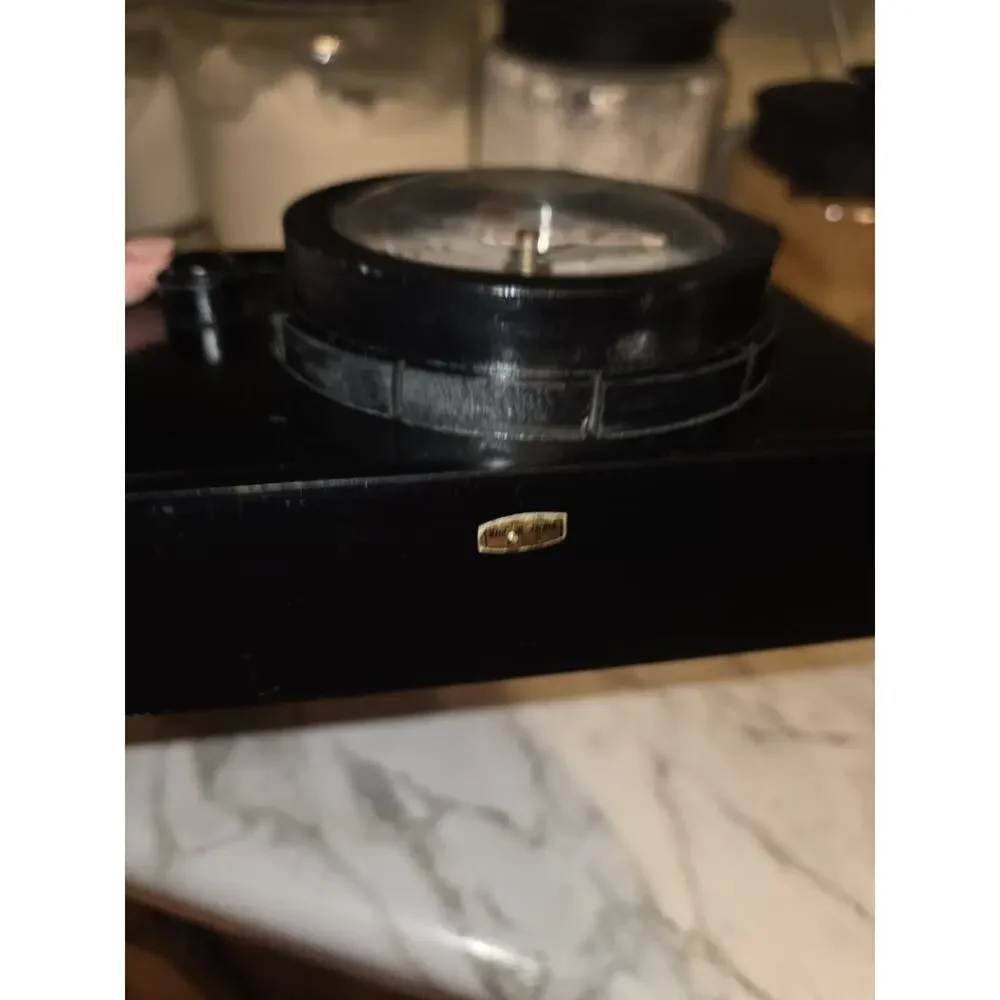 Vintage 1988 Black Canetti Clock Modern Time Works Photography Interests